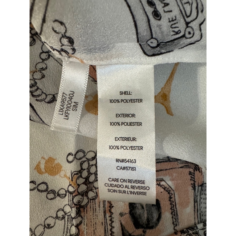 Karl Lagerfeld Paris Long Sleeve Blouse, Size L - Picture 10 of 10